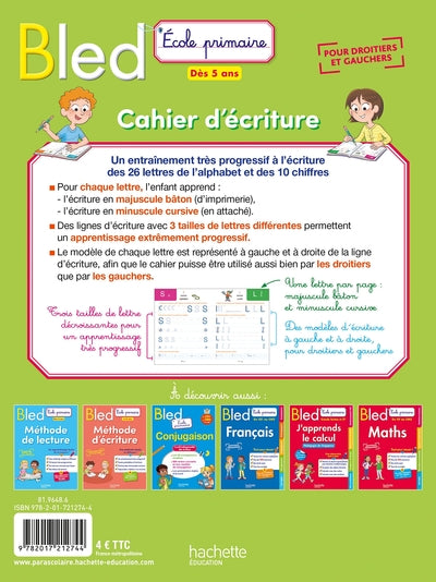 Bled Cahier d'écriture dès 5 ans