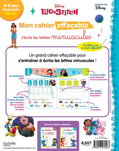 Disney - Lilo et Stitch - Mon cahier effaçable - J'écris les lettres minuscules (4 - 6 ans)