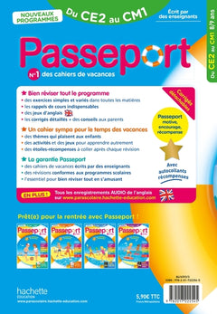 Passeport - Du CE2 au CM1 8/9 ans - Cahier de vacances 2024