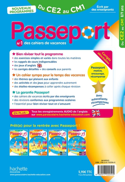 Passeport - Du CE2 au CM1 8/9 ans - Cahier de vacances 2024