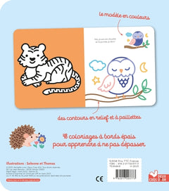 Coloriages à bords pailletés - Adam le toucan