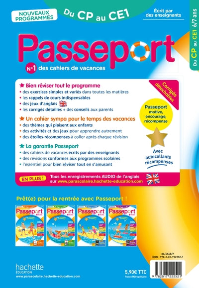 Passeport - Du CP au CE1 6/7 ans - Cahier de vacances 2025