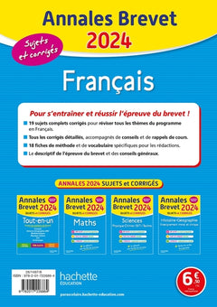 Annales Brevet 2024 - Français