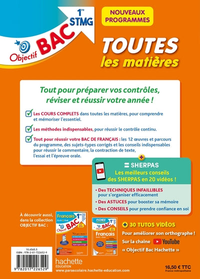 Objectif BAC 2024 - 1re STMG Toutes les matières