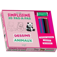 Simplissime coffret - 20 pas-à-pas - Dessins  animaux