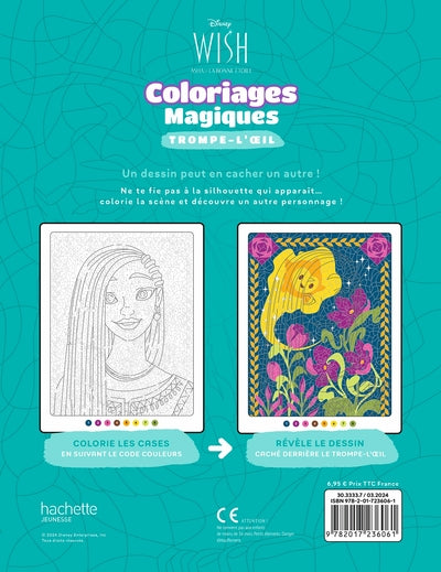 Wish, Asha et la bonne étoile - Coloriages Magiques - Trompe l'oeil