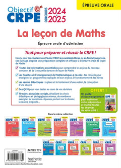 Objectif CRPE 2025 - Maths - La leçon -  épreuve orale d'admission