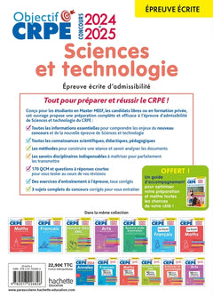 Objectif CRPE 2025 - Sciences et technologie - épreuve écrite d'admissibilité
