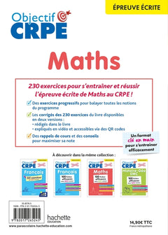 Objectif CRPE 2025 - Maths - 230 exercices pour bien s'entrainer - épreuve écrite d'admissibilité