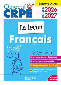 Objectif CRPE 2026-2027 - Français - La leçon - épreuve orale d'admission