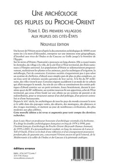 Une archéologie des peuples du Proche-Orient. T I: Des premiers villageois aux peuples de cités-États