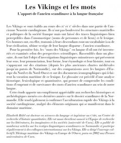 Les vikings et les mots