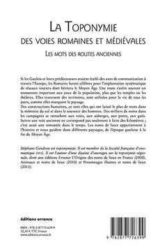 La toponymie des voies romaines et médiévales