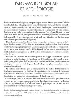Information spatiale et archéologie