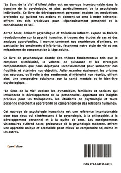 Le Sens de la Vie, étude de psychologie individuelle
