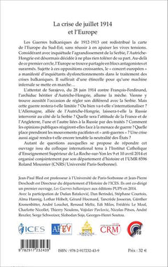 La crise de juillet 1914 et l'Europe