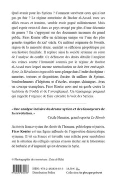 Syrie, la Révolution impossible