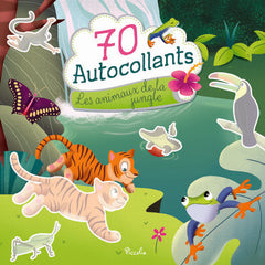 70 autocollants - Les animaux de la jungle