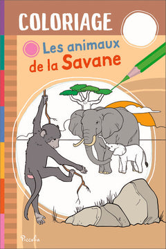 Les animaux de la savane - Coloriage