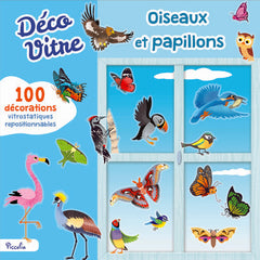 Oiseaux et papillons - Déco vitre