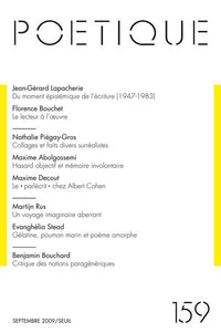 Poétique, n°159