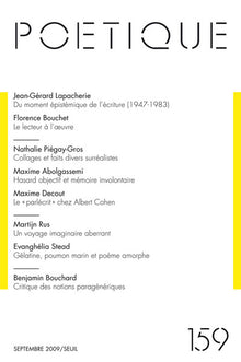 Poétique, n°159