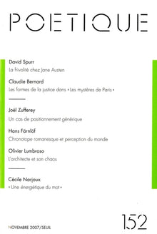 Poétique,  n°152