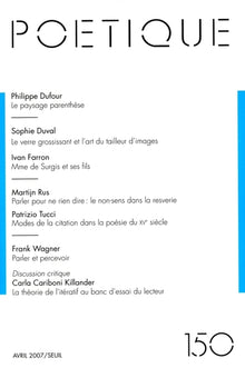 Poétique, n° 150