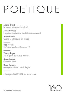 Poétique,  n°160