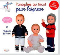 Panoplies au tricot pour petit baigneur et poupons de 40 cm