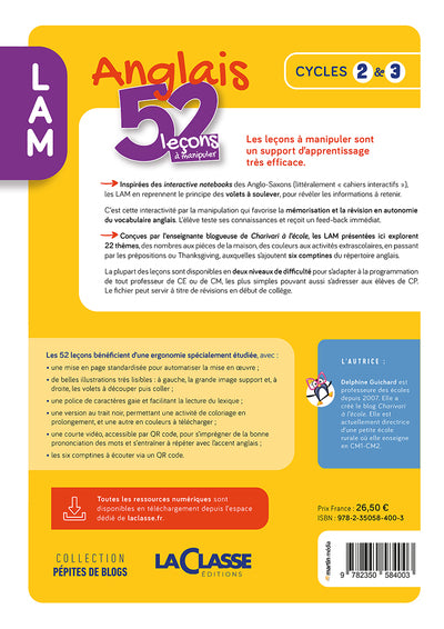 52 leçons à manipuler en anglais