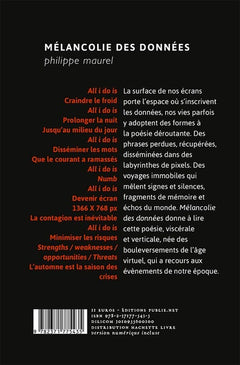 Mélancolie des données