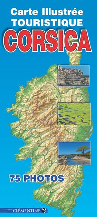 Carte illustrée touristique Corsica