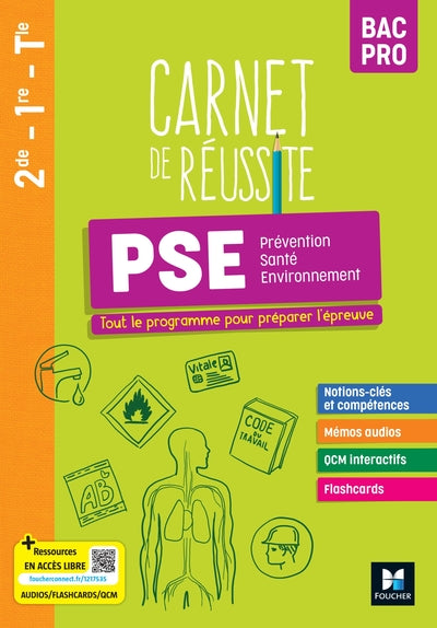 Carnet de réussite - Prévention santé environnement (PSE) - Bac Pro - Éd. 2023 - Livre élève