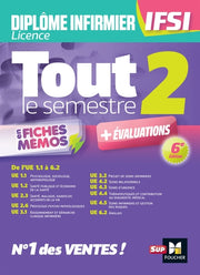 Tout le semestre 2 en fiches mémos - DEI IFSI - 6e édition - Révision et entraînement