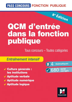 Pass'Concours - QCM d'entrée dans la fonction publique - Révision et entrainement