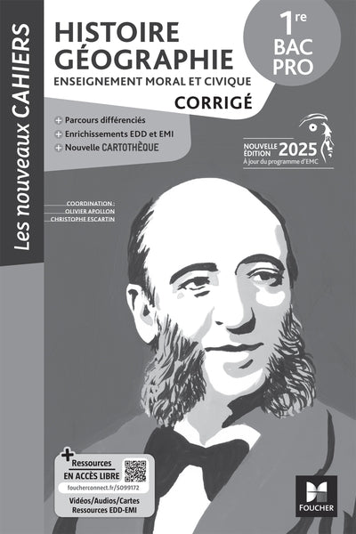 Les Nouveaux Cahiers - Histoire-Géographie EMC 1re Bac Pro - Éd. 2025 - Corrigé