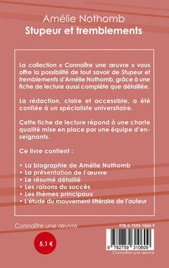 Fiche de lecture Stupeur et tremblements