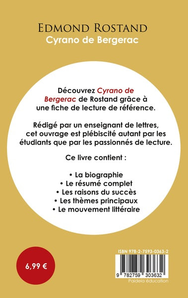 Fiche de lecture Cyrano de Bergerac
