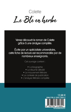 Le Blé en herbe de Colette (fiche de lecture et analyse complète de l'oeuvre)