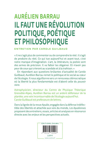 Il faut une révolution politique, poétique et philosophique