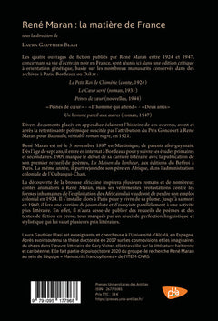 René Maran : la Matière de France