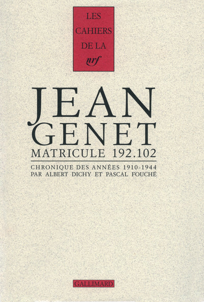 Jean Genet matricule 192.102