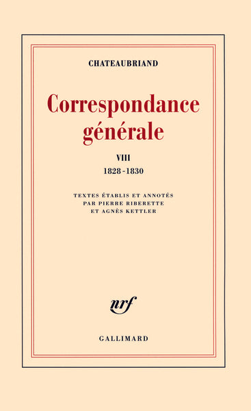 Correspondance générale (Tome 8-1828-1830)