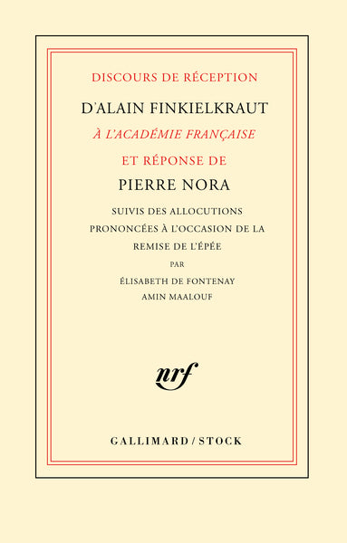 Discours de réception à l'Académie française