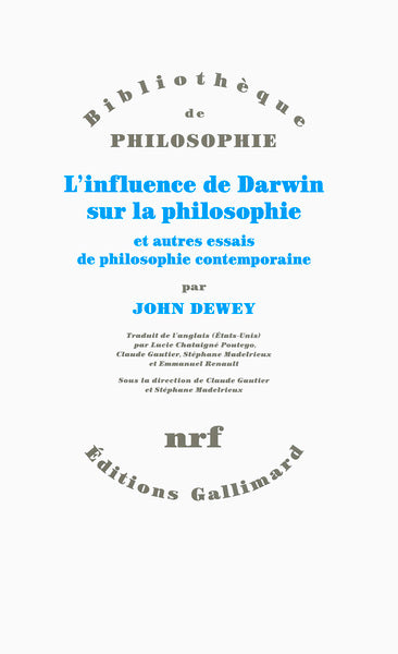 L'influence de Darwin sur la philosophie et autres essais de philosophie contemporaine