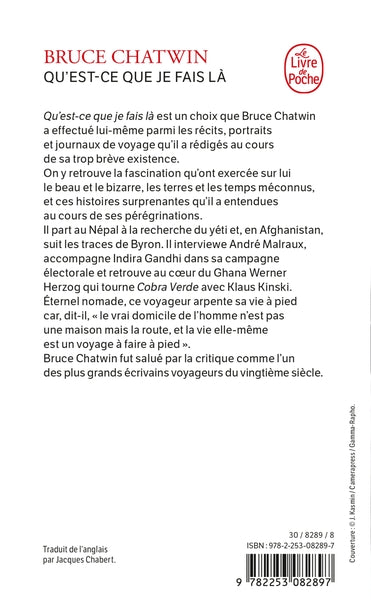 Qu'est-ce que je fais là