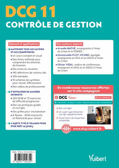 DCG 11- Contrôle de gestion : Manuel et Applications