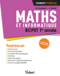 Maths BCPST 1re année: Cours, synthèse et exercices corrigés