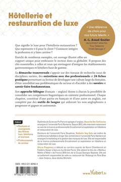Hôtellerie et restauration de luxe
